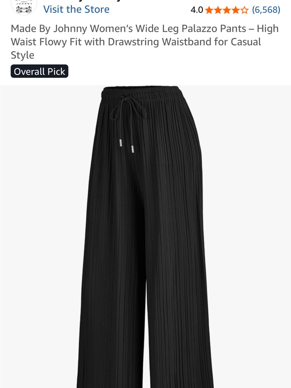 By Johnny Black Pleated Wide-Leg Palazzo Pants